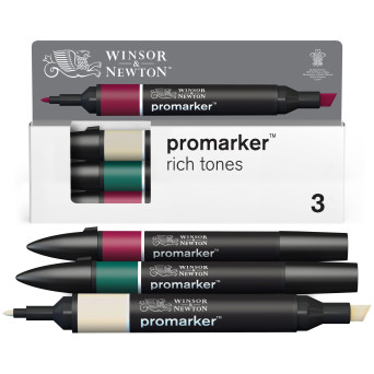 Promarker Set - Winsor & Newton - Rich Tones, 3 pcs.