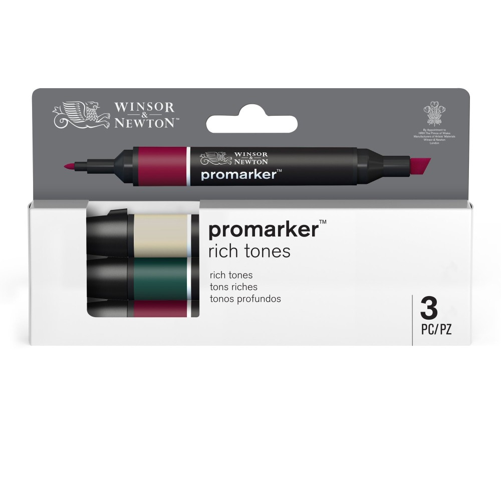 Promarker Set - Winsor & Newton - Rich Tones, 3 pcs.
