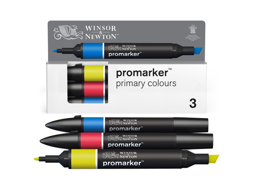 Promarker Set - Winsor & Newton - Primary Tones, 3 pcs.