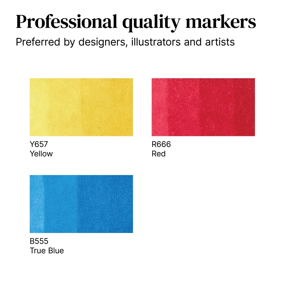 Zestaw Promarker - Winsor & Newton - Primary Tones, 3 szt.