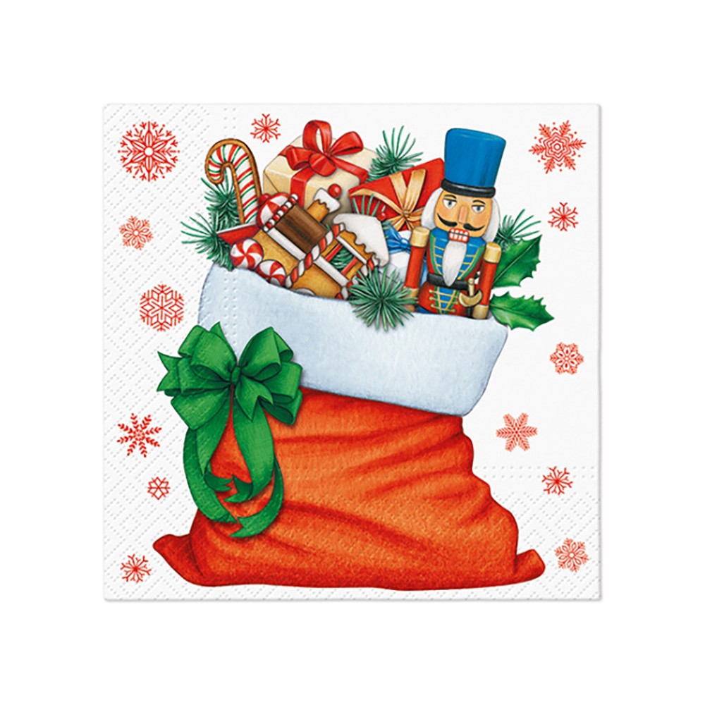Decorative napkins - Paw - Bag With Gifts, 20 pcs.