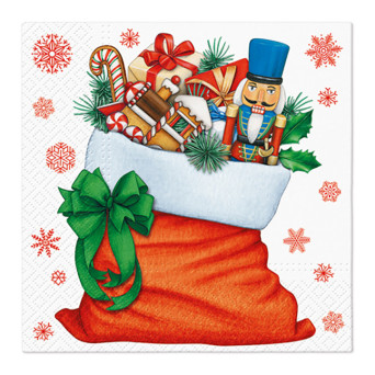 Decorative napkins - Paw - Bag With Gifts, 20 pcs.