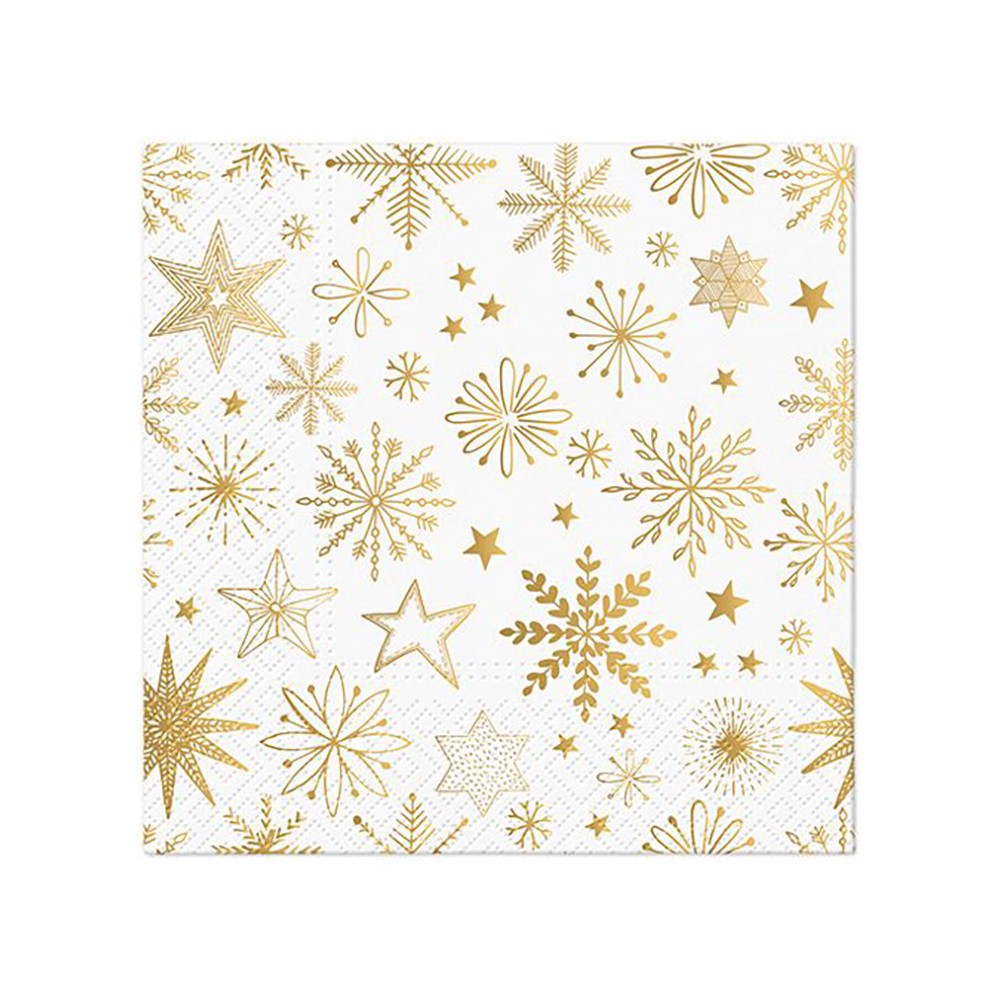 Serwetki ozdobne - Paw - Shiny Snowflakes, 20 szt.