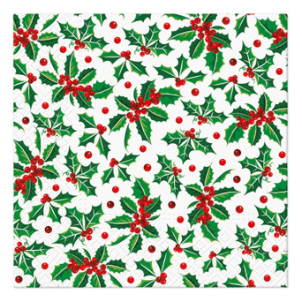 Serwetki ozdobne - Paw - Holly Pattern, 20 szt.