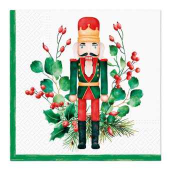 Decorative napkins - Paw - Composition With Nutcraker, 20 pcs.