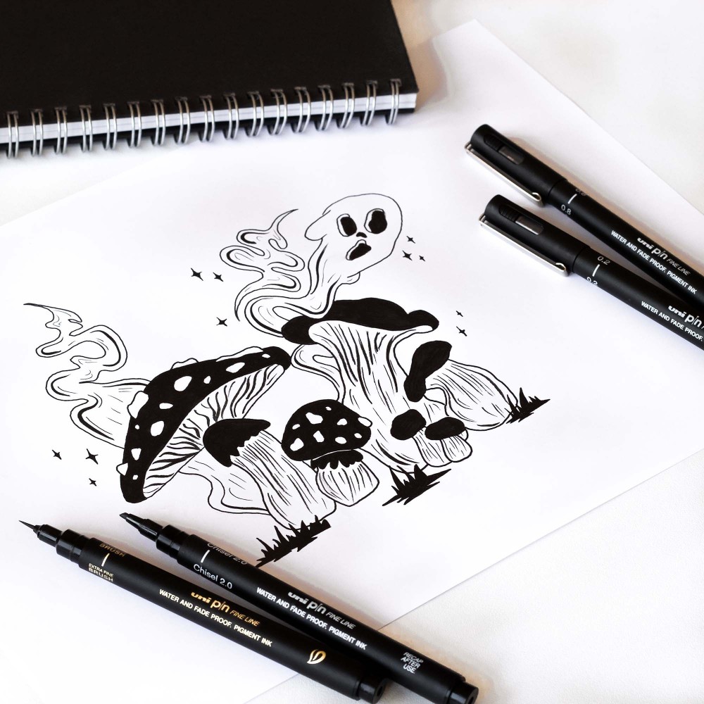 Zestaw cienkopisów kreślarskich Pin 200 Calligraphy - Uni - 5 szt.
