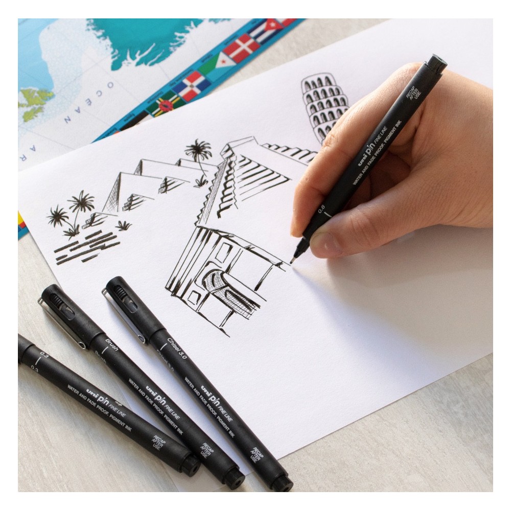 Set of fineliner pens Pin 200 Comics - Uni - 5 pcs.