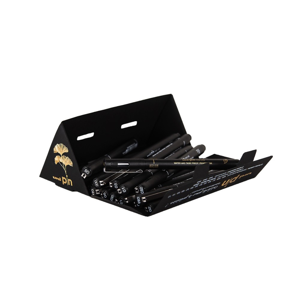 Set of fineliner Pen Pin 200 - Uni - black, 18 pcs.