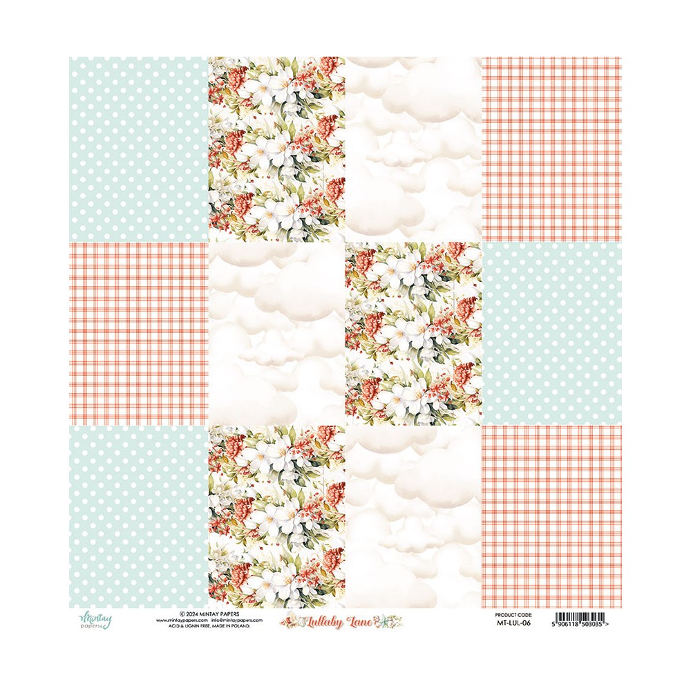 Papier do scrapbookingu 30,5 x 30,5 cm - Mintay - Lullaby Lane 06