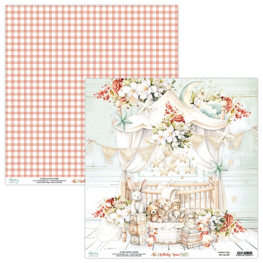 Set of scrapbooking papers 30,5 x 30,5 cm - Mintay - Lullaby Lane