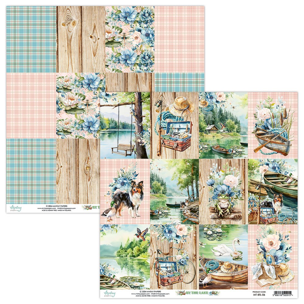 Scrapbooking paper 30,5 x 30,5 cm - Mintay - By The Lake 06