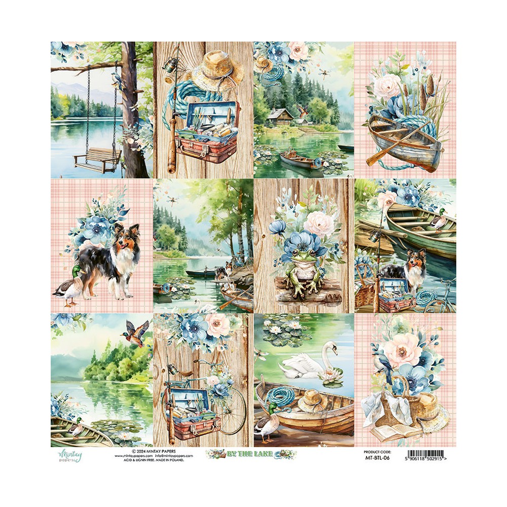 Papier do scrapbookingu 30,5 x 30,5 cm - Mintay - By The Lake 06