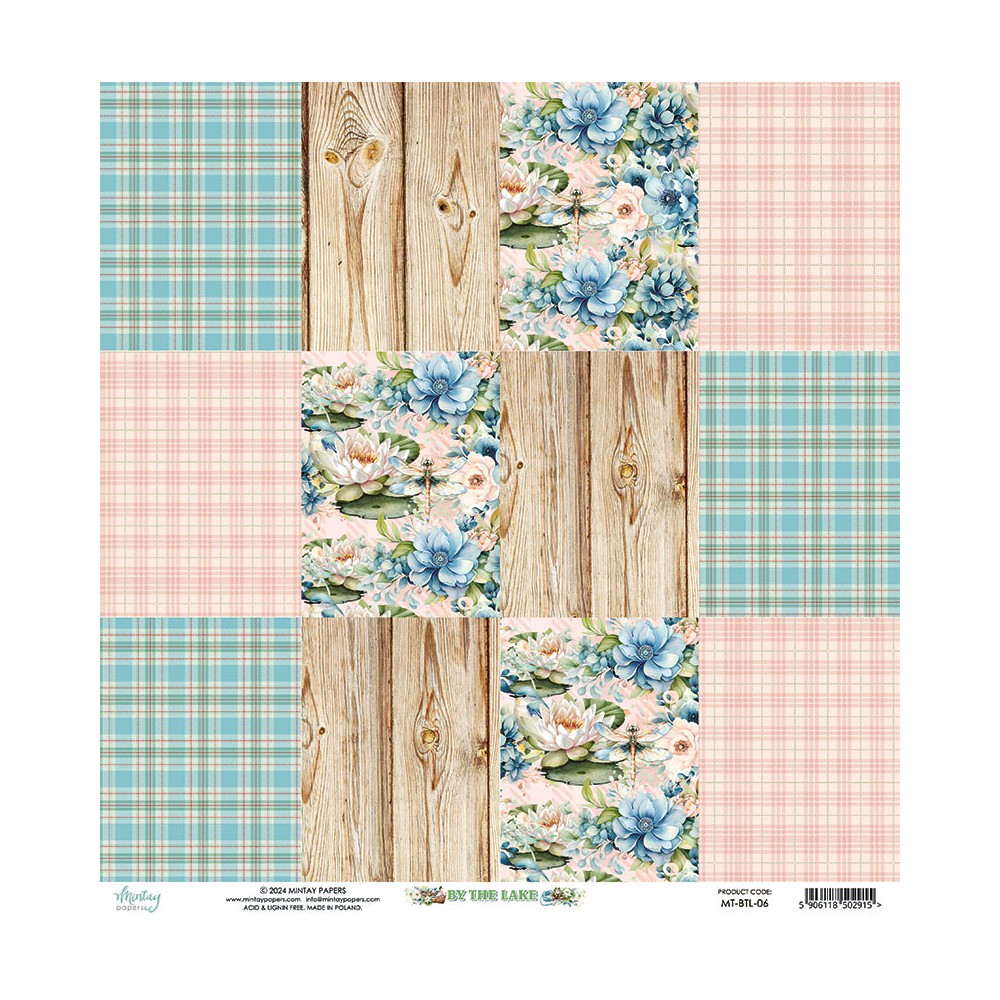 Papier do scrapbookingu 30,5 x 30,5 cm - Mintay - By The Lake 06