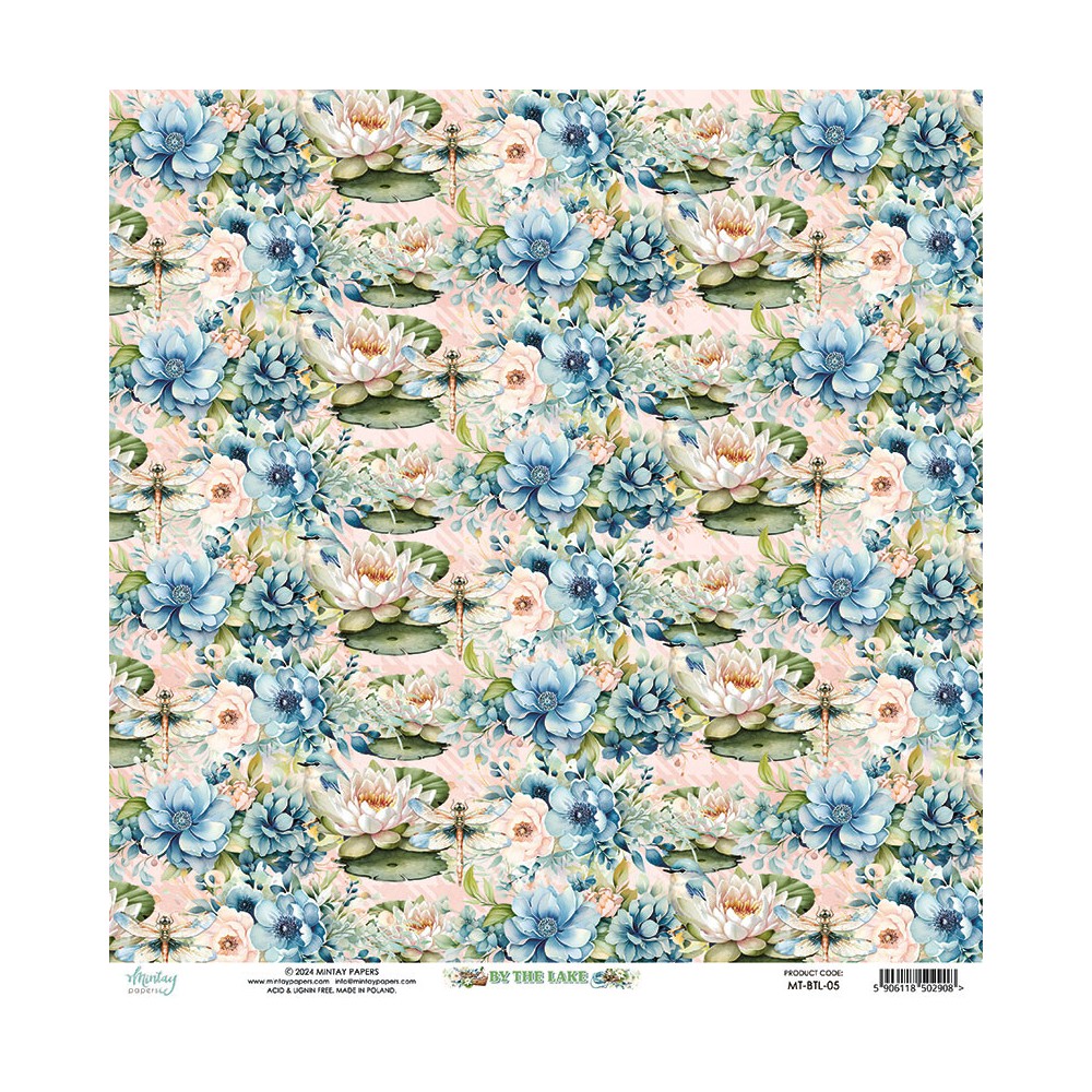 Scrapbooking paper 30,5 x 30,5 cm - Mintay - By The Lake 05