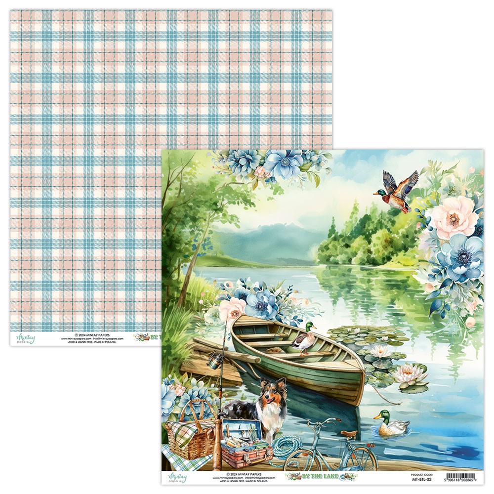 Papier do scrapbookingu 30,5 x 30,5 cm - Mintay - By The Lake 03