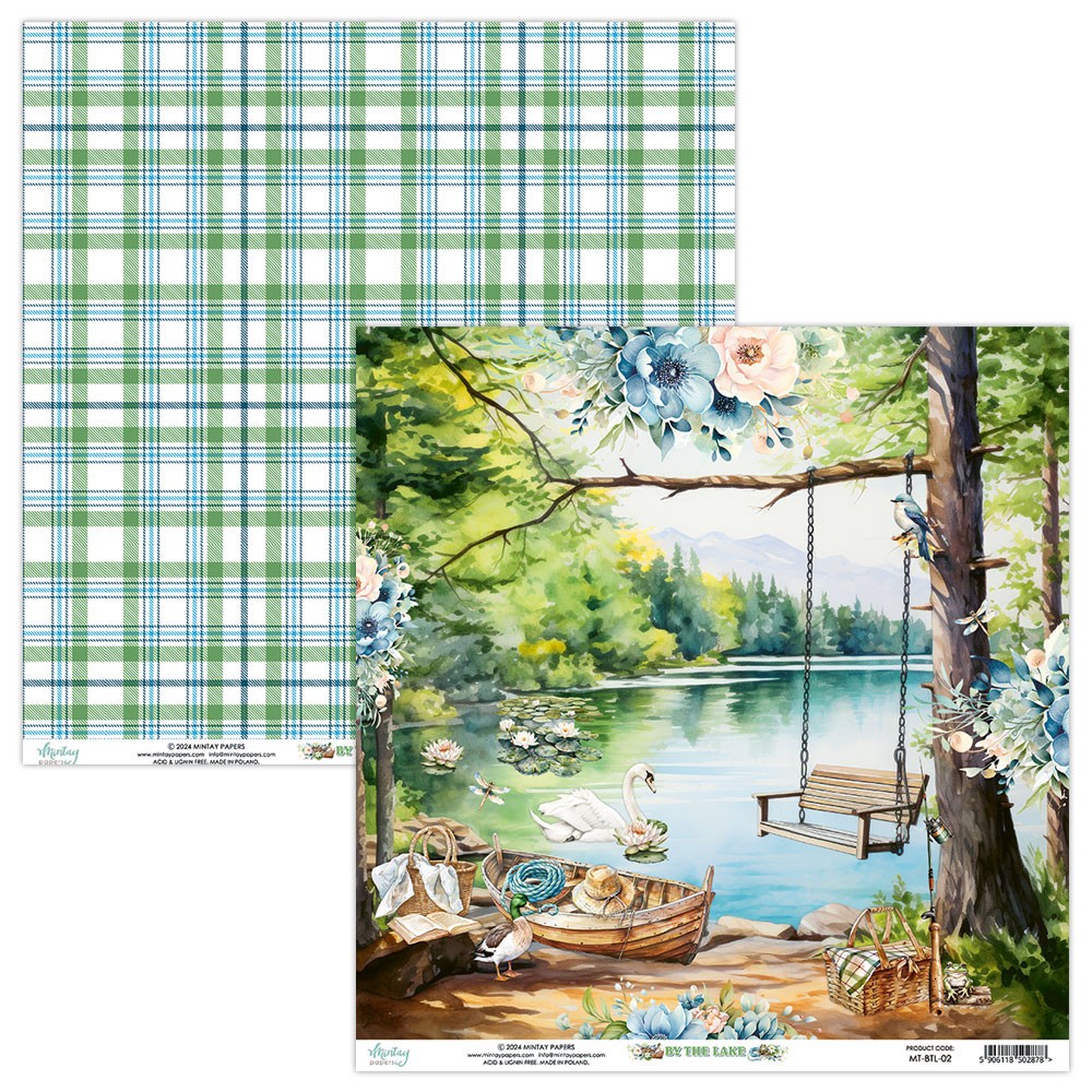 Papier do scrapbookingu 30,5 x 30,5 cm - Mintay - By The Lake 02