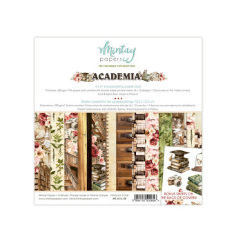 Set of scrapbooking papers 15,2 x 15,2 cm - Mintay - Academia