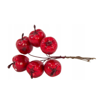 A bunch of apples - red, 3 cm, 6 pcs.