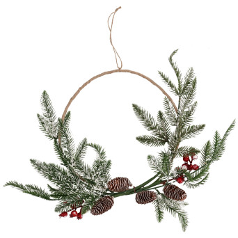 Christmas wreath with pinecones - 52 cm