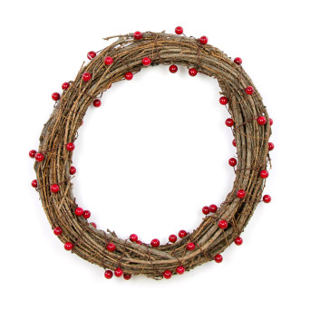 Christmas wreath with rowan berry - 23 cm