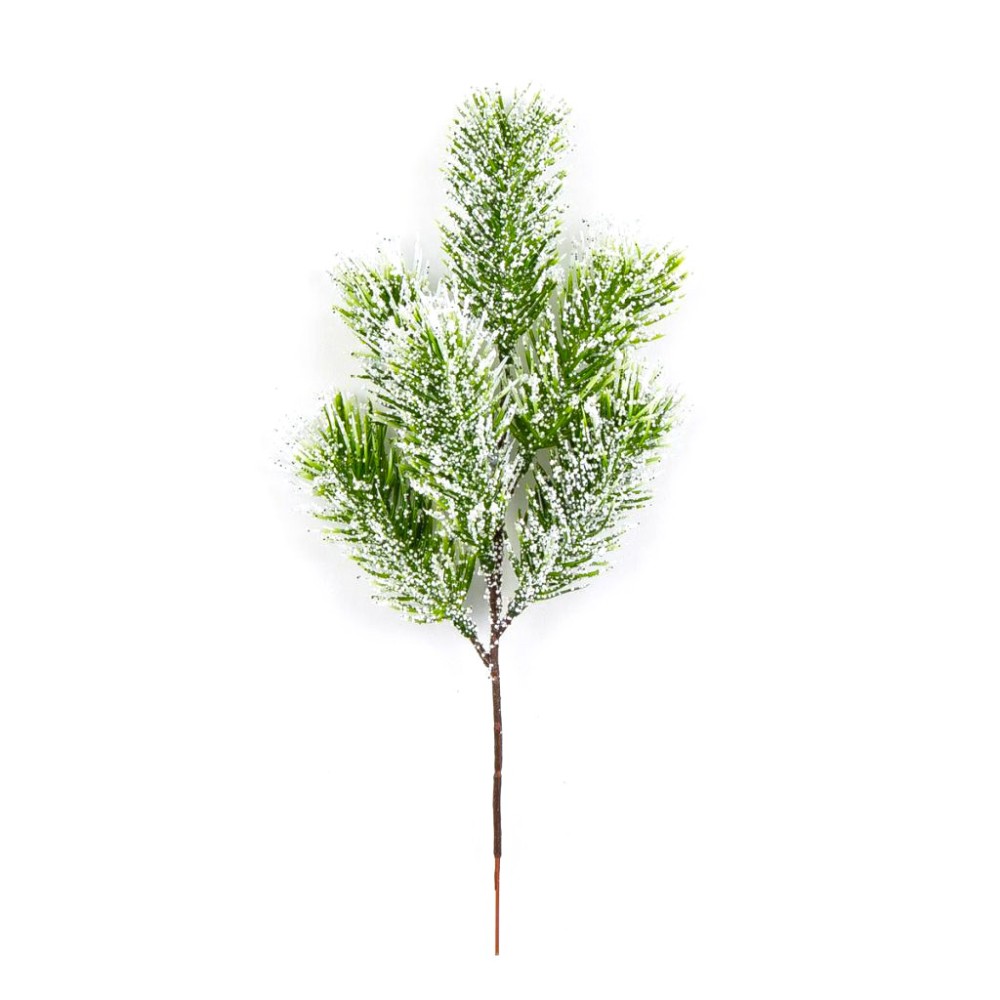 Christmas snow-covered Spruce branch - green, 30 cm