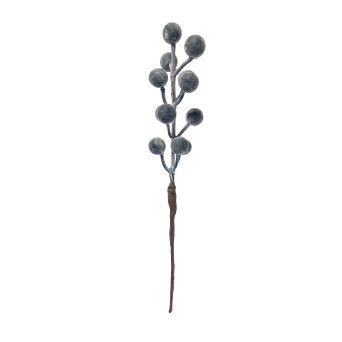 Christmas branch with blueberry - 23 cm