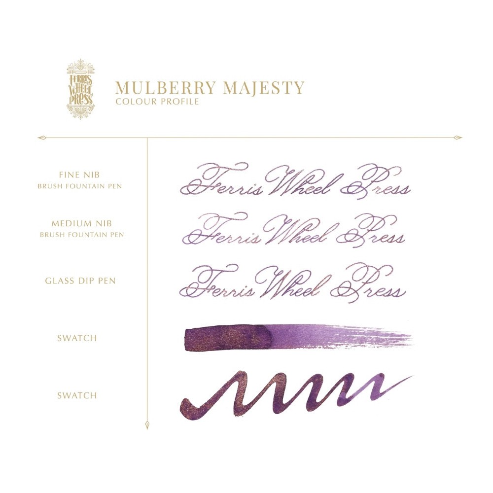 Calligraphy ink - Ferris Wheel Press - Mulberry Majesty, 38 ml