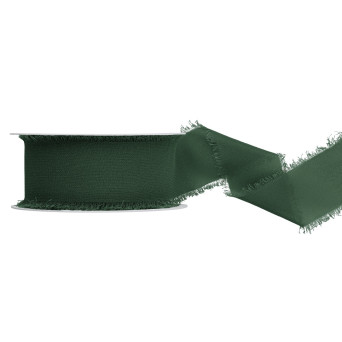 Chiffon ribbon - bottle green, 4 cm x 10 m