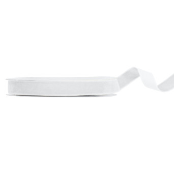 Velvet ribbon - white, 1,5 cm x 10 m