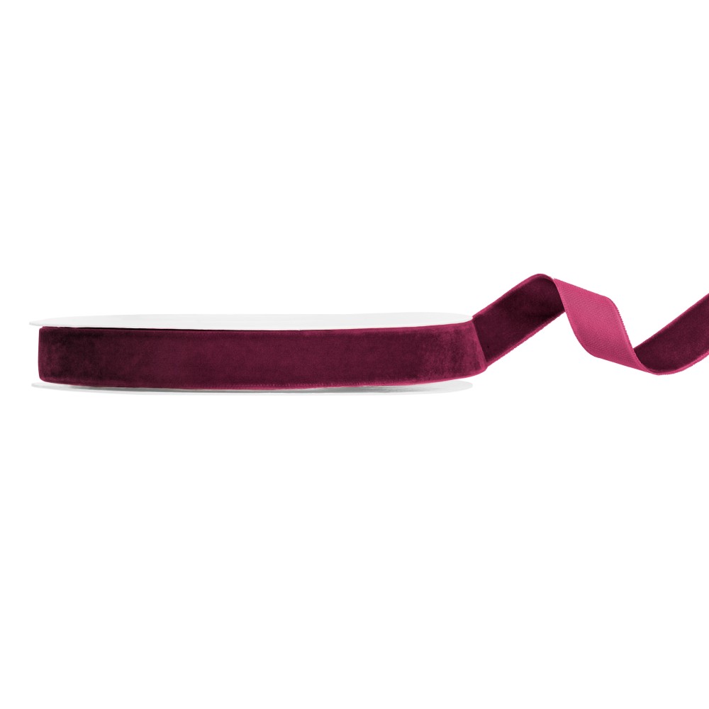 Velvet ribbon - purple, 1,5 cm x 10 m