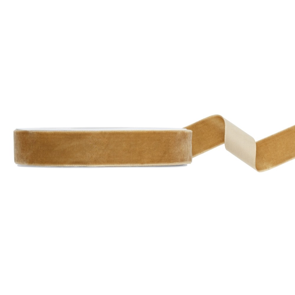 Wstążka welurowa - złota, 2,5 cm x 10 m