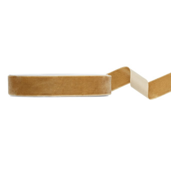 Velvet ribbon - gold, 1,5 cm x 10 m