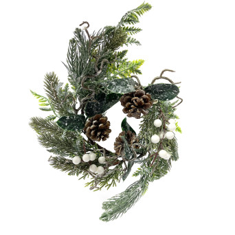 Christmas wreath with pinecones - 27 cm