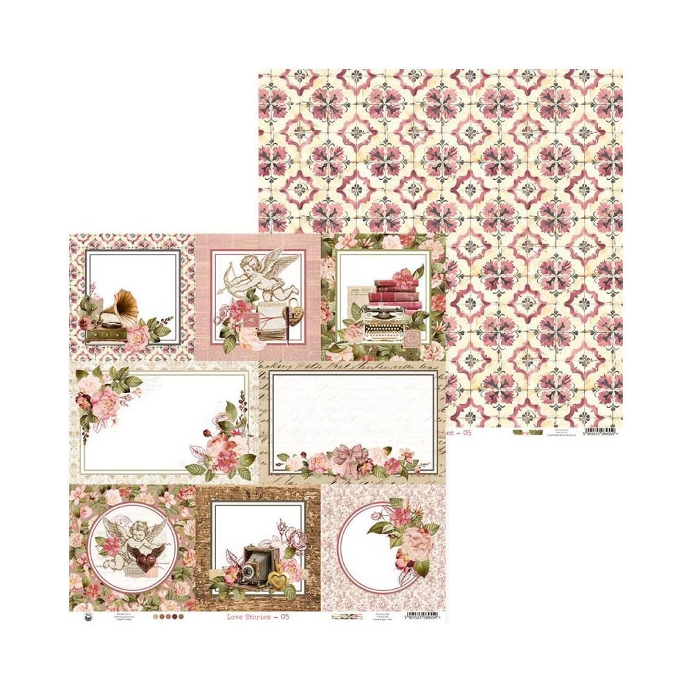 Scrapbooking paper 30,5 x 30,5 cm - Piątek Trzynastego - Love Stories 05