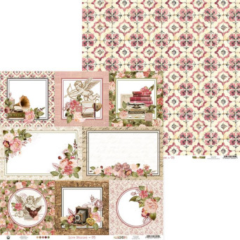 Scrapbooking paper 30,5 x 30,5 cm - Piątek Trzynastego - Love Stories 05