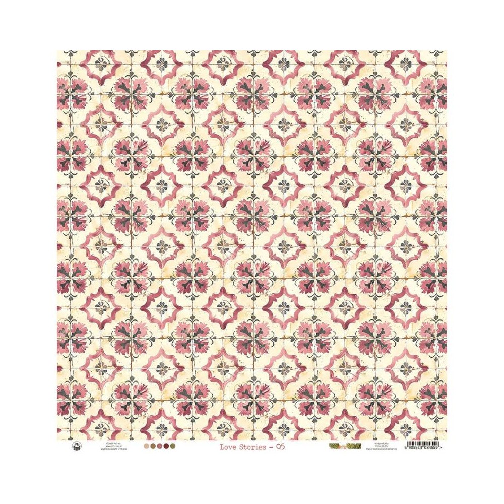 Scrapbooking paper 30,5 x 30,5 cm - Piątek Trzynastego - Love Stories 05