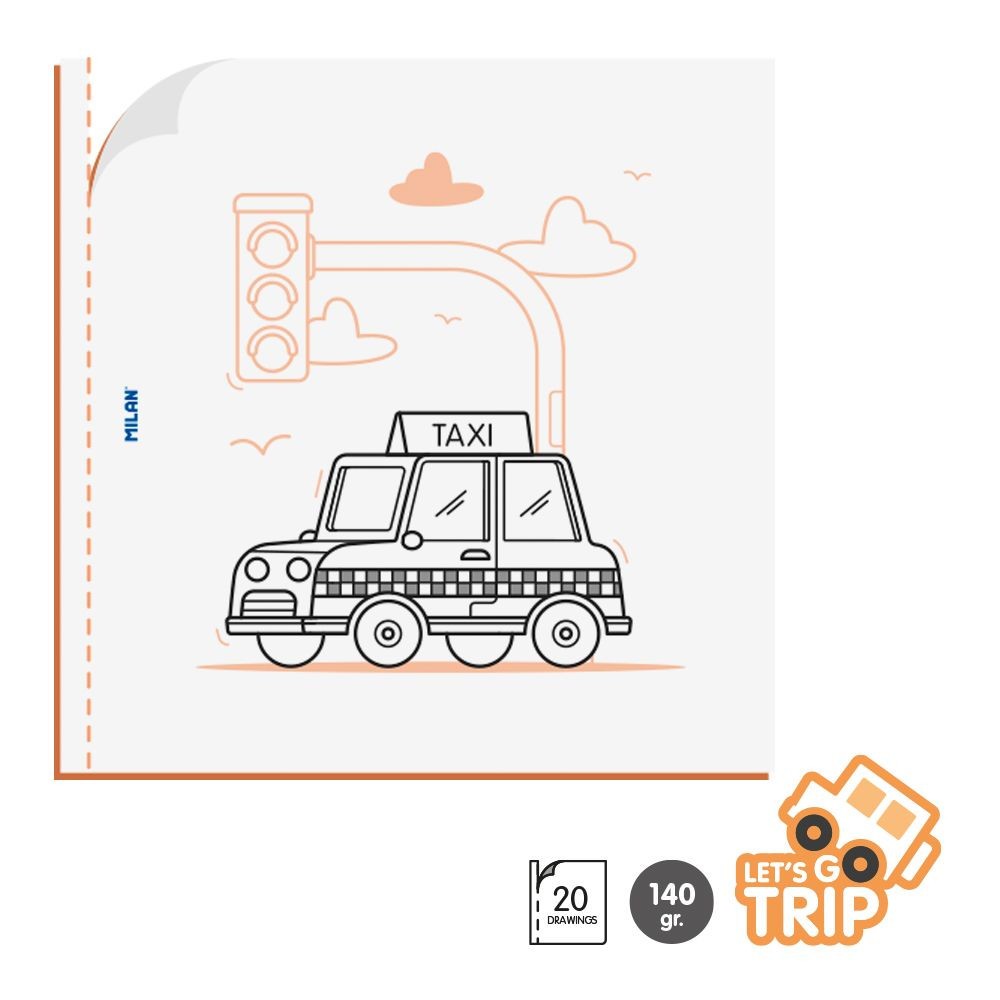 Coloring Book Let's Go Trip - Milan - 20 drawings