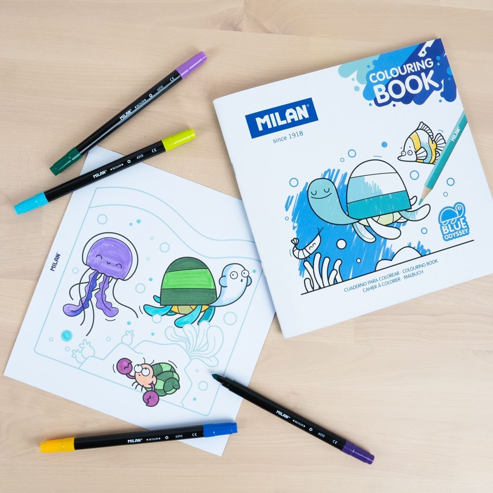 Coloring Book Blue Odyssey - Milan - 20 drawings