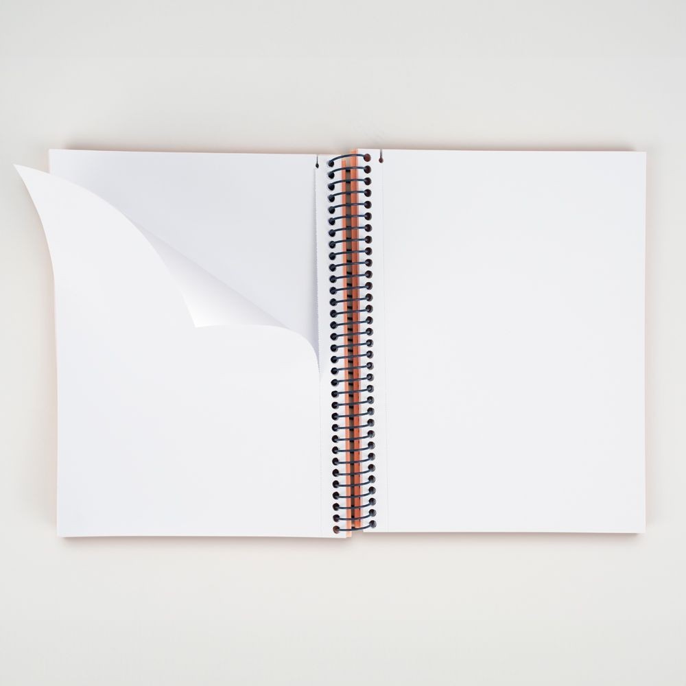 Spiral notebook A5 - Milan - beige, smooth, 95 g/m2