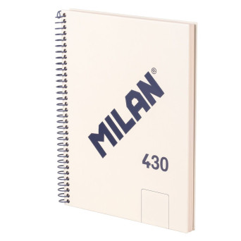 Spiral notebook A5 - Milan - beige, smooth, 95 g/m2