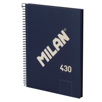 Zeszyt na spirali A5 - Milan - niebieski, gładki, 95 g/m2