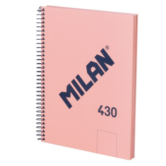 Spiral notebook A5 - Milan - pink, smooth, 95 g/m2