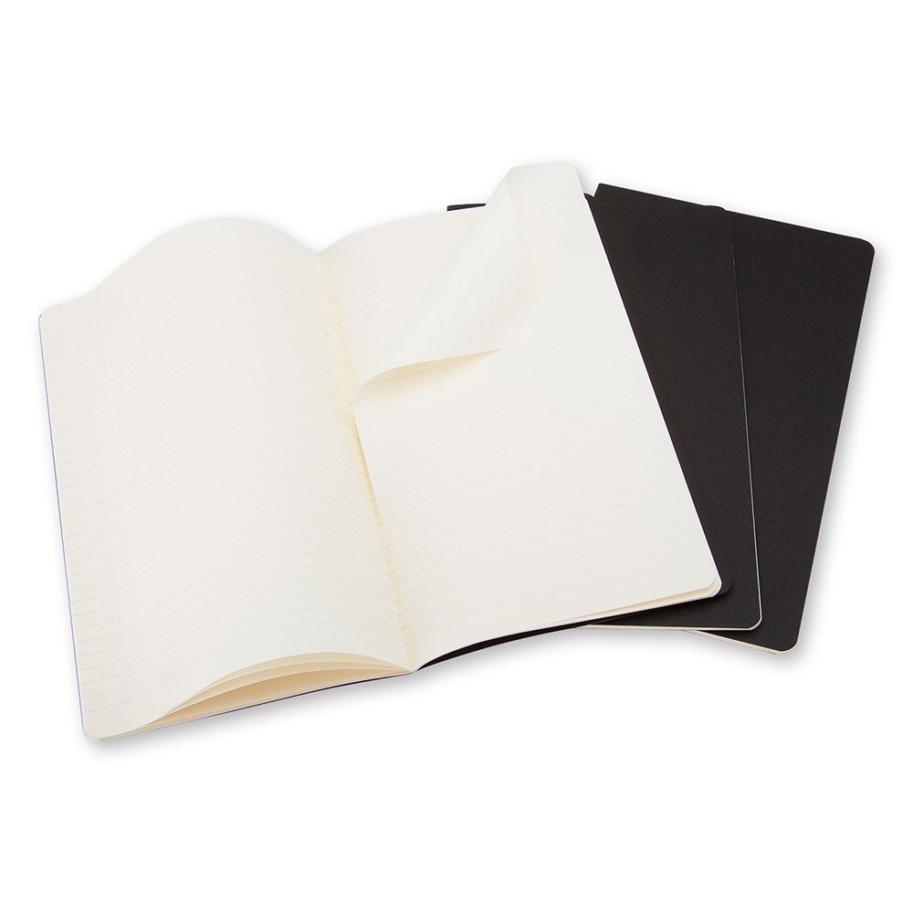 Zestaw notatników w linie A6 - Moleskine - czarne, 3 szt.