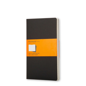Zestaw notatników w linie A6 - Moleskine - czarne, 3 szt.