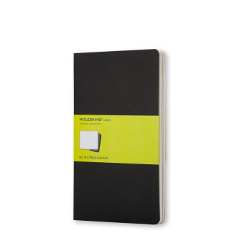 Cahier - Journal - Plain Black - Pocket 3 pcs