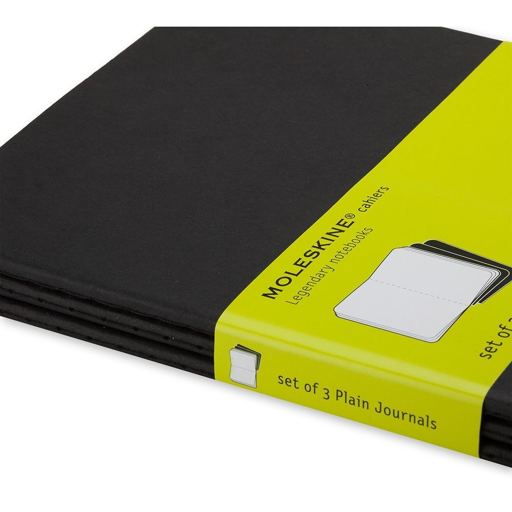 Cahier - Journal - Plain Black - Pocket 3 pcs