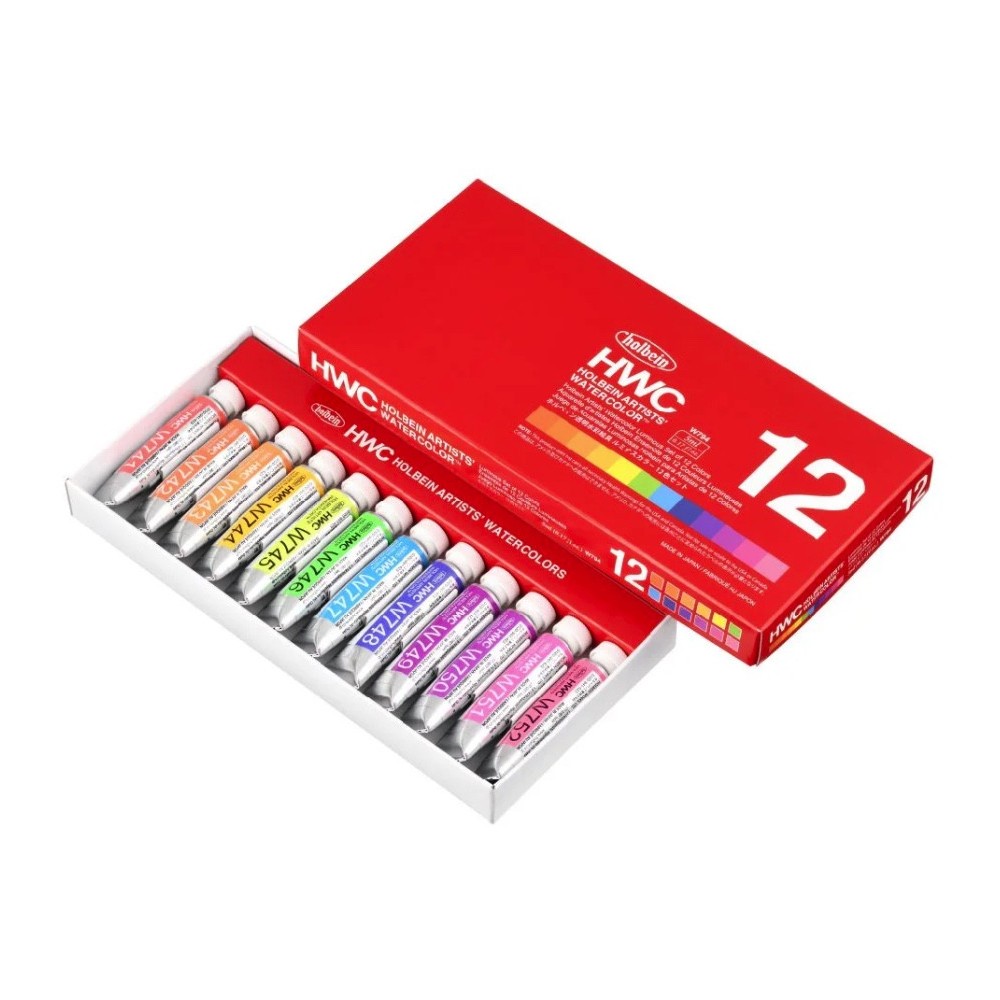 Zestaw farb akwarelowych Artists’ Watercolor - Holbein - Luminous, 12 kolorów x 5 ml