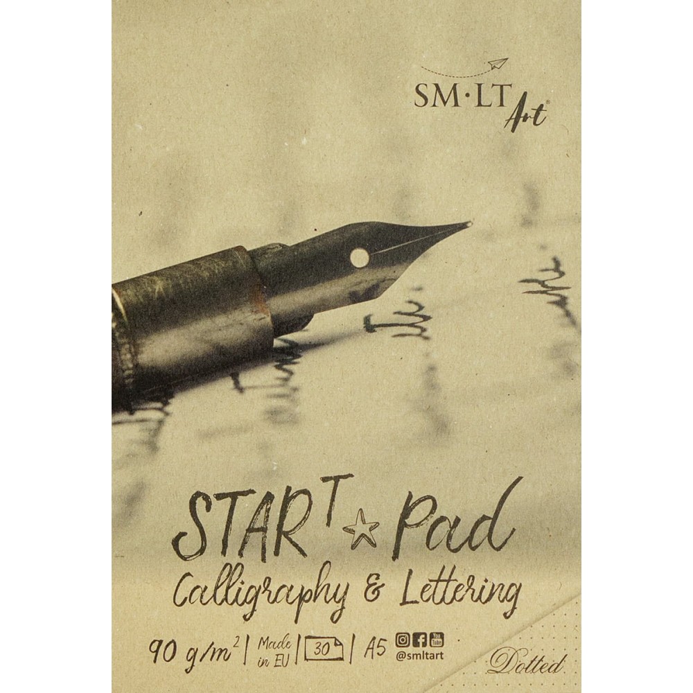 Blok do kaligrafii i letteringu Start Pad - SM-LT - w kropki, A5, 90 g/m2, 30 ark.