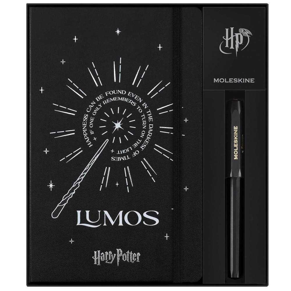 Notebook Harry Potter Lumos with ballpoint pen - Moleskine x Kaweco - ruled 100g/m2