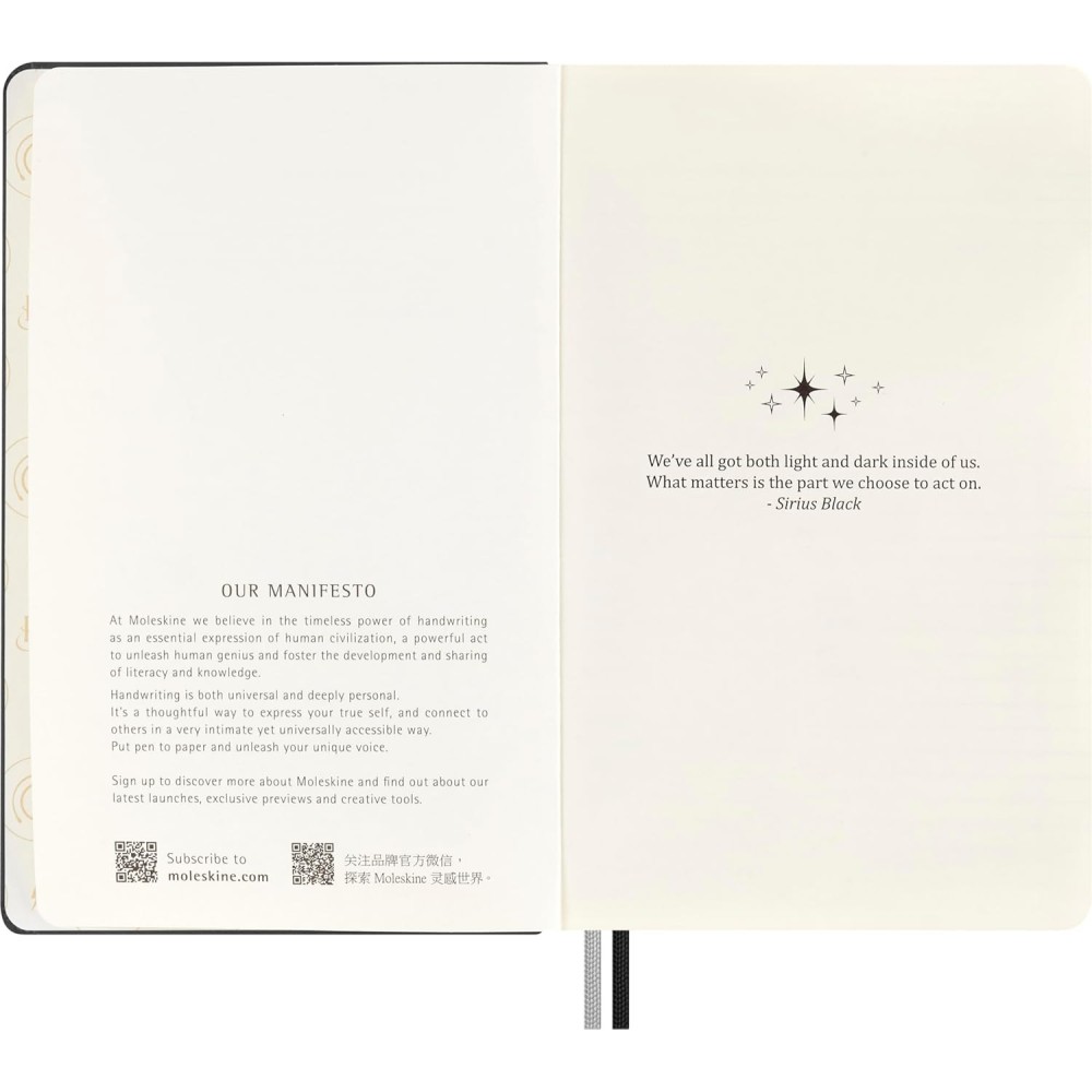 Notebook Harry Potter Lumos with ballpoint pen - Moleskine x Kaweco - ruled 100g/m2